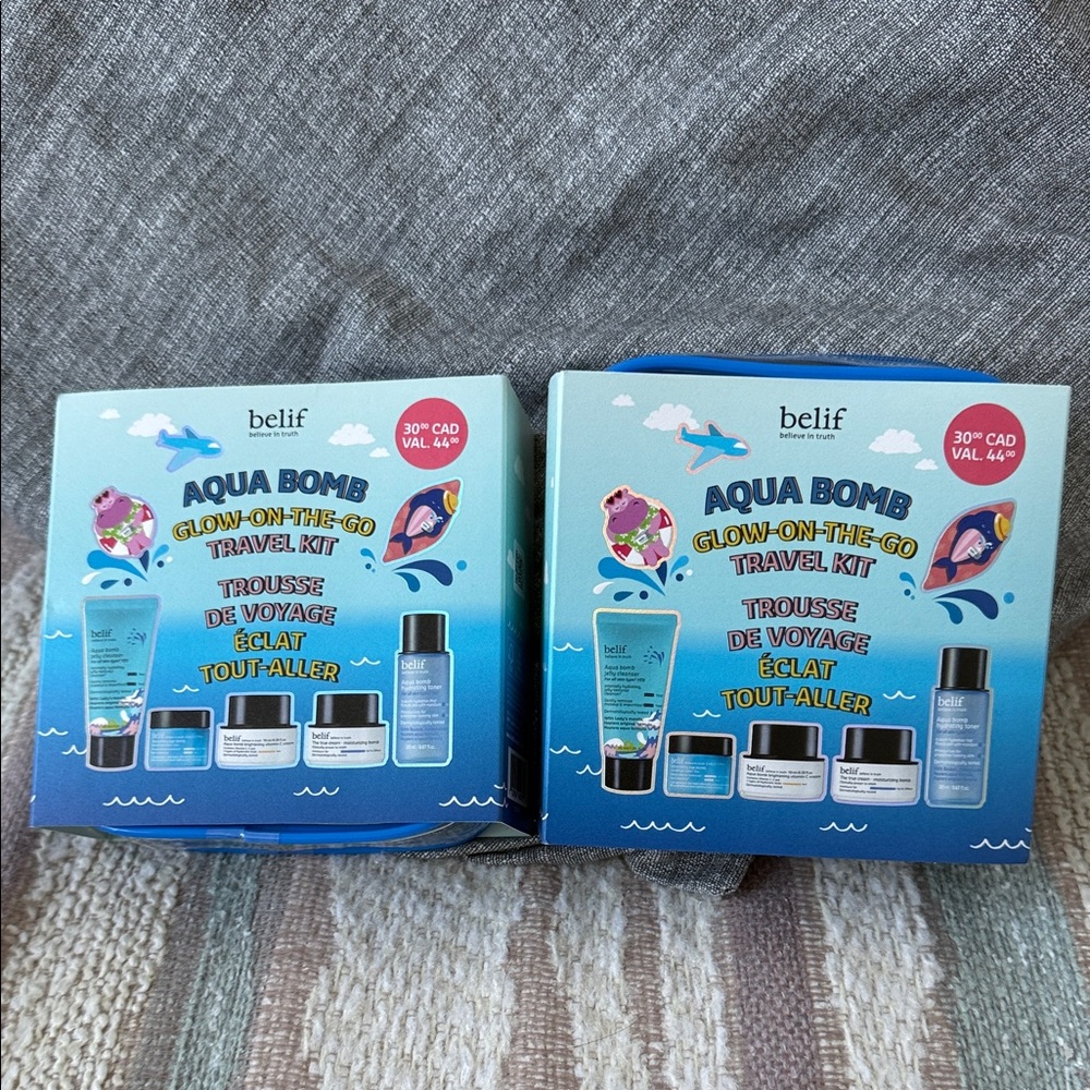 2x belif Aqua Bomb Glow-On-The-Go Travel Kit
